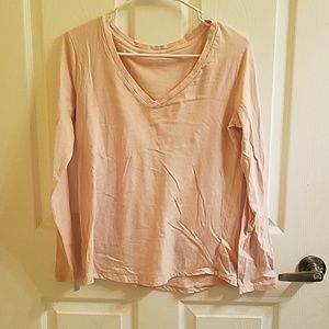 Oldnavypink relaxed long sleeve shirt, size small